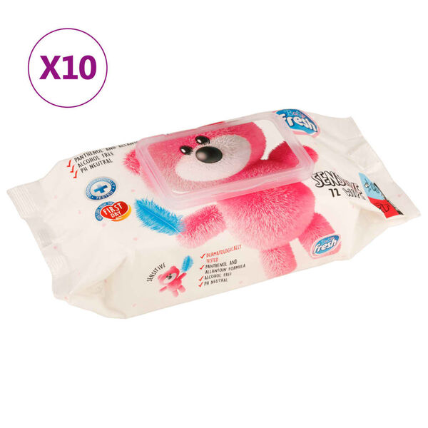 vidaXL Lingettes pour bébé 10 paquets 720 lingettes