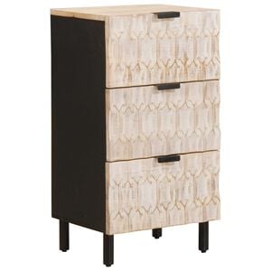 vidaXL Buffet avec tiroir Finition Lavage Blanc 40 x 33 x 75 cm