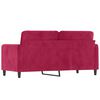 vidaXL Canapé à 2 places Rouge bordeaux 140 cm Velours