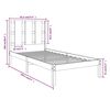 vidaXL Cadre de lit sans matelas blanc 90x190 cm bois massif