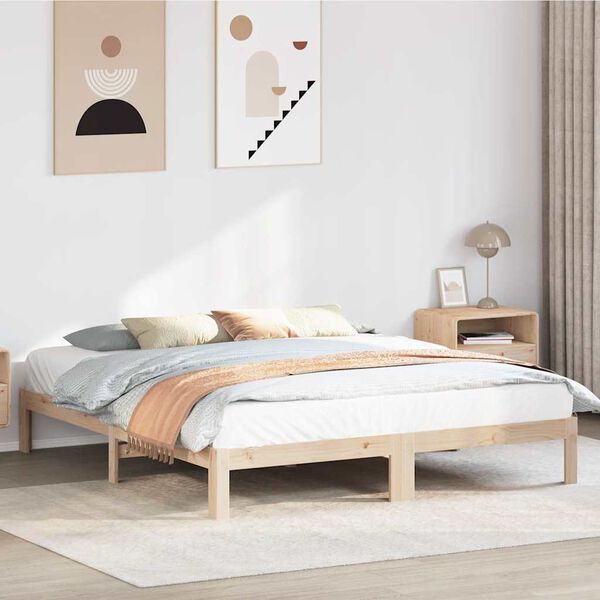 vidaXL Cadre de lit sans matelas 180x200 cm bois massif de pin