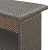 vidaXL Meubles de bar de jardin 3pcs et coussins Résine tressée Marron