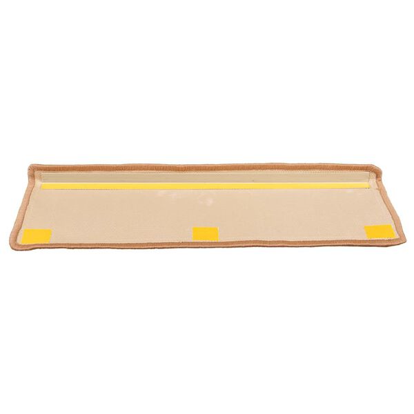 vidaXL Tapis d'escalier autoadh&eacute;sifs 10 pcs 65x21x4 cm Beige