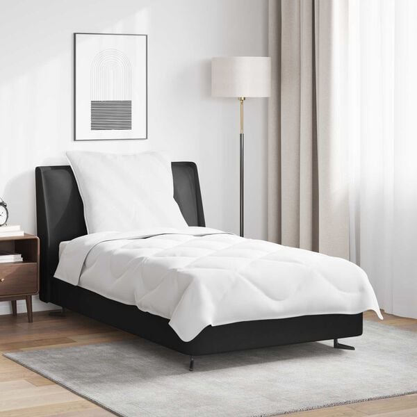 vidaXL Duvet d'&eacute;t&eacute; simple avec oreiller 2 pcs Blanc Microfibre