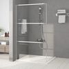 vidaXL Paroi de douche Argent&eacute; 115x195 cm Verre ESG transparent
