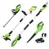 vidaXL Set d'outils &eacute;lectriques jardin sans fil 4pcs chargeur/batterie
