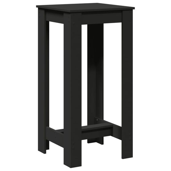 vidaXL Table de bar noir 51x50x103,5 cm bois d'ingénierie