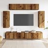 vidaXL Ensemble de meuble TV mural 6 pcs vieux bois bois d'ing&eacute;nierie
