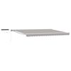 vidaXL Auvent r&eacute;tractable &eacute;lectrique Gris clair et blanc 4 &times; 3 m