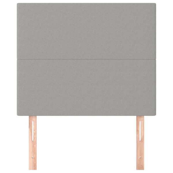 vidaXL Tête de lit Gris clair 80x5x118/128 cm Tissu