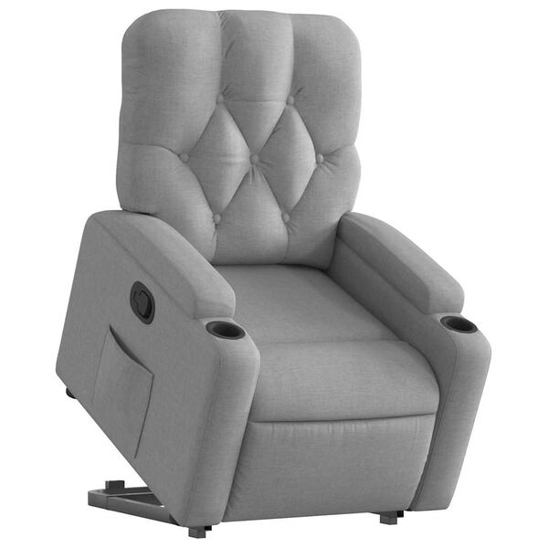 vidaXL Fauteuil inclinable Gris clair Tissu