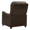 vidaXL Fauteuil inclinable &eacute;lectrique Marron Similicuir brillant
