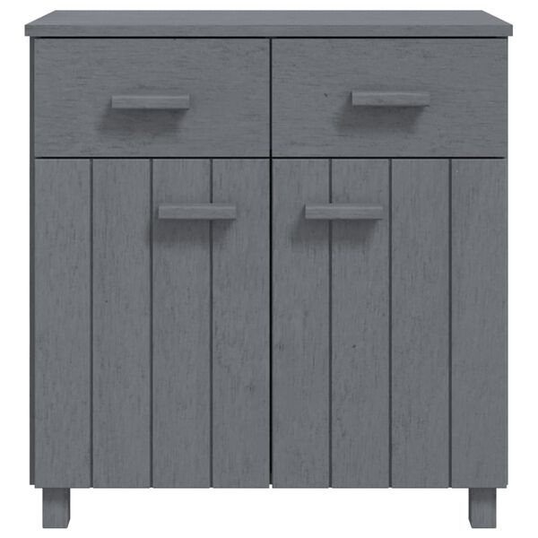 vidaXL Buffet HAMAR Gris foncé 79x40x80 cm Bois massif de pin