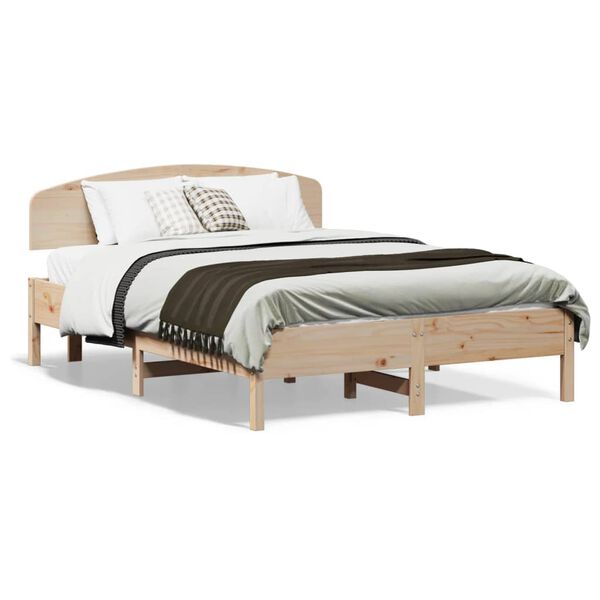 vidaXL Cadre de lit sans matelas 135x190 cm bois de pin massif