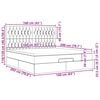 VidaXL Cadre de lit ottoman avec matelas gris fonc&eacute; 160x200cm tissu