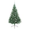 vidaXL Sapin de No&euml;l artificiel pr&eacute;-&eacute;clair&eacute; Vert 180 cm PVC