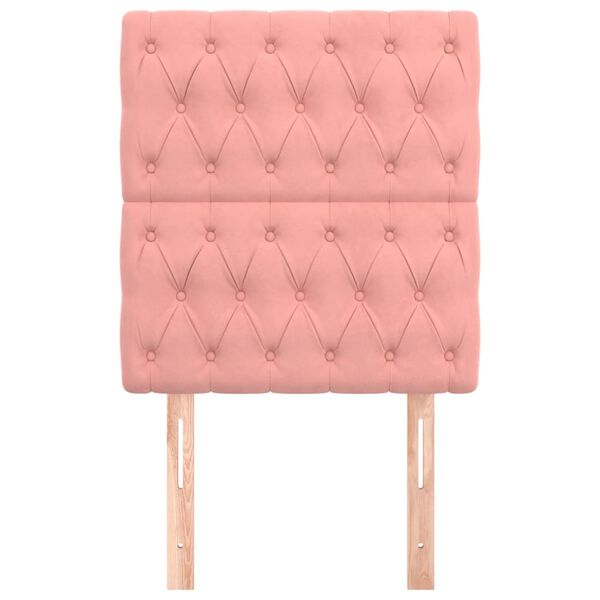 vidaXL T&ecirc;te de lit Rose 80x7x118/128 cm Velours