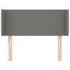 vidaXL T&ecirc;te de lit avec oreilles Gris fonc&eacute; 83x16x78/88 cm Tissu