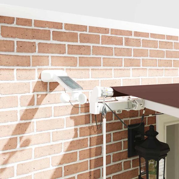 vidaXL Auvent r&eacute;tractable automatique avec LED marron 600x300 cm