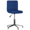 vidaXL Chaise pivotante de salle &agrave; manger Bleu Tissu