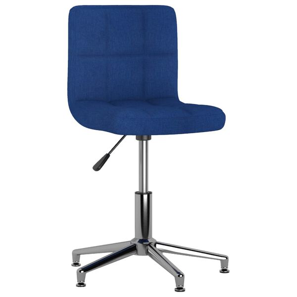 vidaXL Chaise pivotante de salle &agrave; manger Bleu Tissu