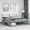 vidaXL Cadre de lit métal sans matelas avec tête de lit noir 183x213cm