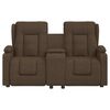 vidaXL Fauteuil de massage inclinable porte-gobelets 2 places marron