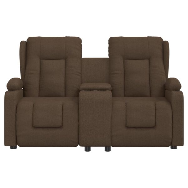 vidaXL Fauteuil de massage inclinable porte-gobelets 2 places marron