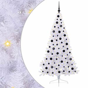 vidaXL Sapin de No&euml;l artificiel avec 300 LED Blanc 180 cm PVC et Acier