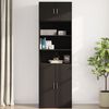 vidaXL Armoire murale noir 70x42,5x40 cm bois d'ing&eacute;nierie