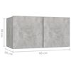 vidaXL Ensemble de meubles TV 5 pcs Gris b&eacute;ton Bois d'ing&eacute;nierie