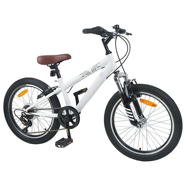 vidaXL Kids Mountain Bike 20 Pouces 6-Speed pour 5-8 ans Blanc