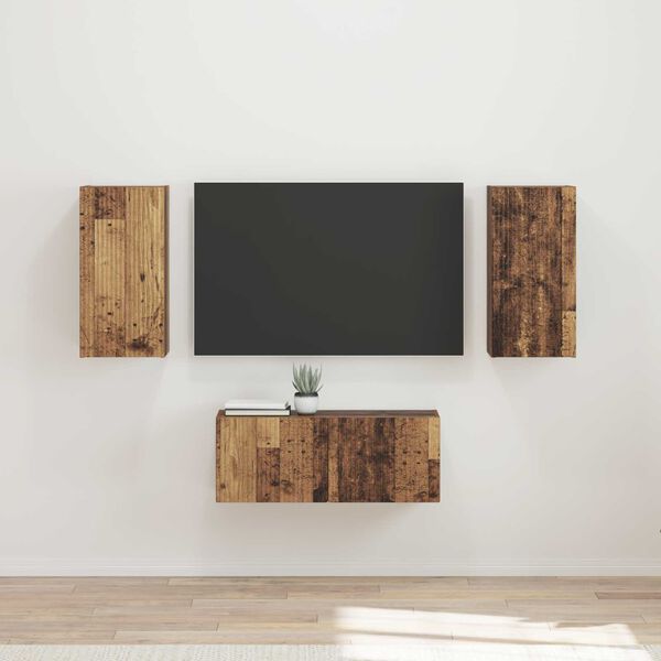 vidaXL Ensemble meuble TV 6 pcs Bois ancien Bois d'ing&eacute;nierie