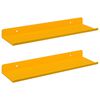 vidaXL &Eacute;tag&egrave;re flottante 2 pcs Jaune moutarde 30 x 9 x 2,5 cm Acier