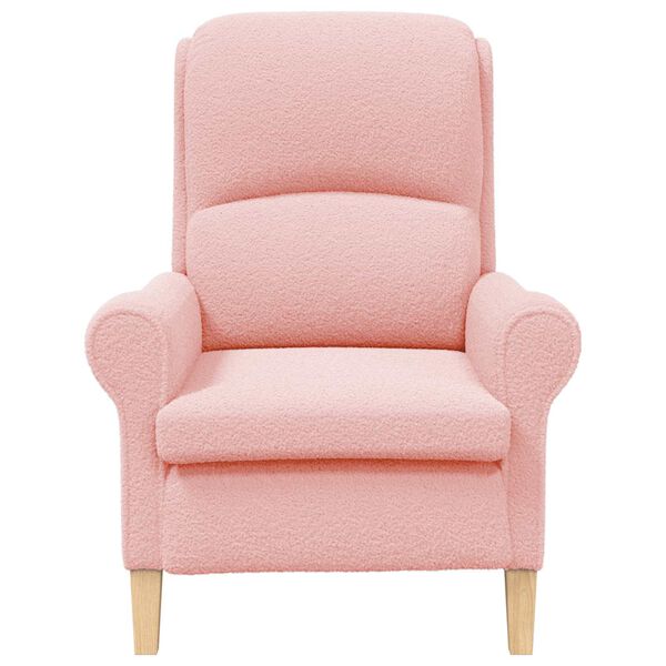 vidaXL fauteuil Rose 76 x 94 x 102 cm Tissu en Sherpa doux
