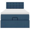 VidaXL Cadre de lit ottoman avec matelas bleu 80x200 cm tissu