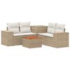 vidaXL Ensemble de Canap&eacute;s 6 pc Beige et blanc cr&egrave;me 55 x 55 x 37 cm
