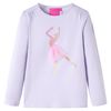 T-shirt enfants &agrave; manches longues lilas clair 116