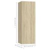 vidaXL Meuble TV Ch&ecirc;ne sonoma 30,5x30x90 cm Bois d&rsquo;ing&eacute;nierie
