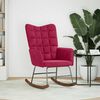 vidaXL Chaise à bascule Rouge bordeaux Velours