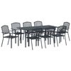 vidaXL Ensemble de salle &agrave; manger pour jardin 9 pcs Anthracite