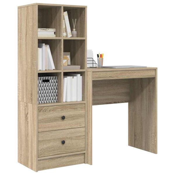 vidaXL Bureau avec tiroir 2 pcs Ch&ecirc;ne Sonoma