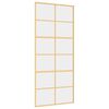 vidaXL Porte coulissante dor&eacute; 90x205 cm verre ESG clair et aluminium