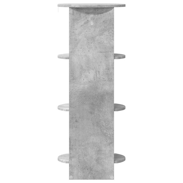 vidaXL Meuble d'appoint Gris B&eacute;ton 40 x 40 x 100 cm Bois d&rsquo;ing&eacute;nierie