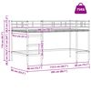 vidaXL Lit mezzanine pour enfants Blanc 80 x 201 cm