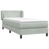 vidaXL Sommier &agrave; lattes de lit et matelas gris clair 100x220cm velours