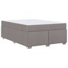 vidaXL Cadre de lit avec matelas Taupe 160 x 200 cm tissu