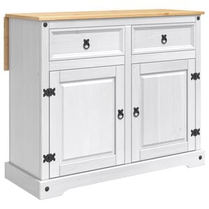 vidaXL Ensemble Cuisine &Icirc;lot Blanc et Cire de Miel 112 x 70 x 91,5 cm