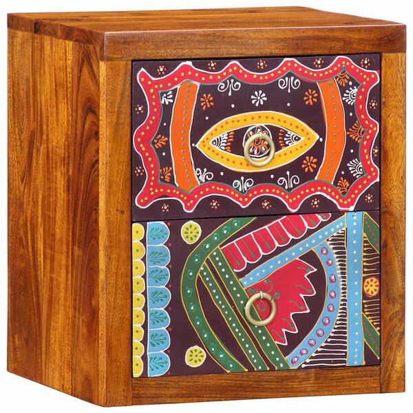 vidaXL Cabinet de chevet Marron 35 x 30 x 40 cm Bois d'Acacia Massif