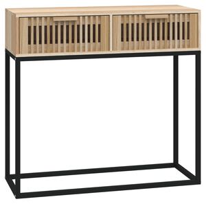 vidaXL Table console 80x30x75 cm bois d'ing&eacute;nierie et fer